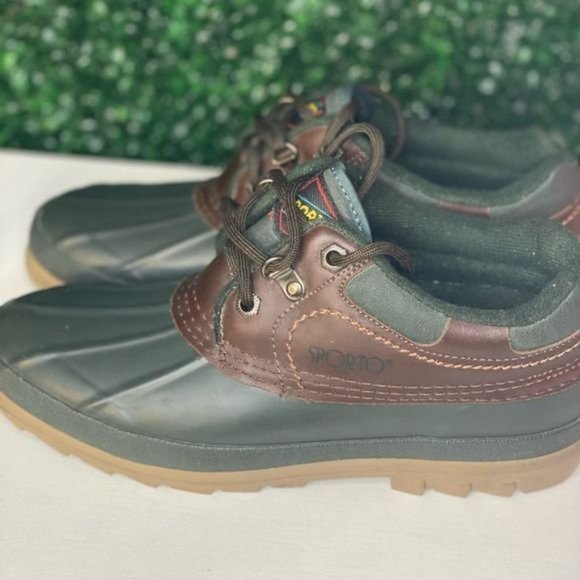 90s Vintage Sporto Rain Boot: Green and Brown main image 2